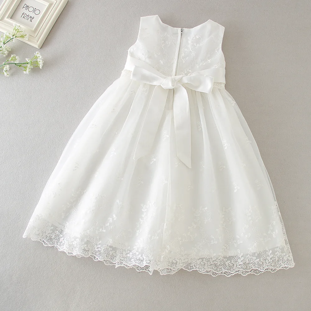 New Arrivals Long Baby Lace Christening Dress Baby Girls Baptism Gowns