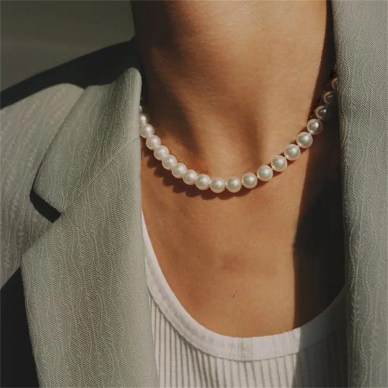 High Quality Fashion Pearls Necklace Women Gift 14k Gold Plated New Wholesales Choker Necklace