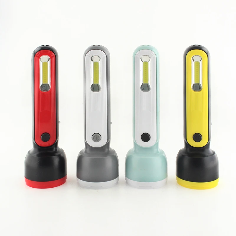 wholesale buy handy brite LED+COB USB rechargeable inner battery plastic flashlight torch