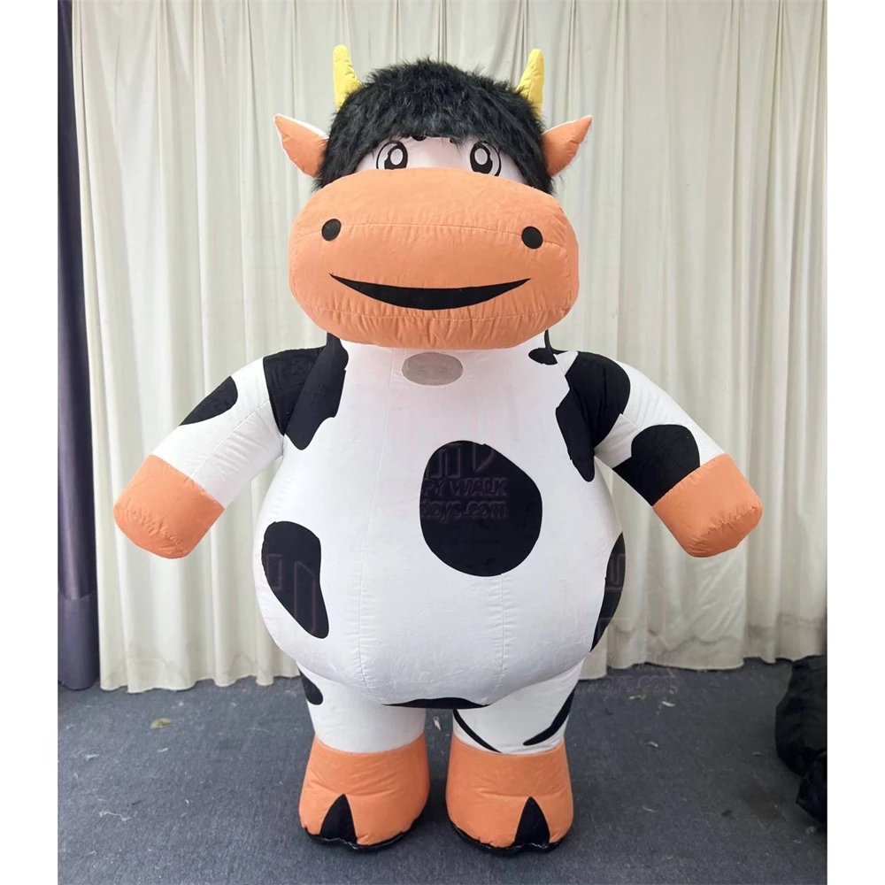 HAPPY WALK Cosplay Cow Hot sale inflatable Mascot Costume character inflatable costume for sale