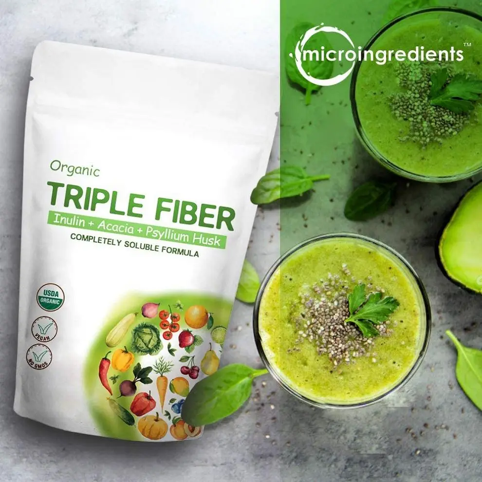 Factory Price Dietary Fiber Supplement Organic Vegan For Baking Inulin Acacia Psyllium Husk Powder