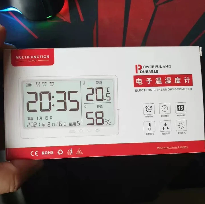 Точная настенная подвесная метеостанция с цифровым дисплеем бытовые термометры измеритель влажности и температуры датчик
