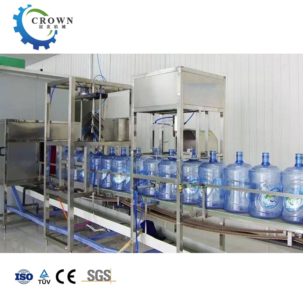 automatic 3in1 5 gallon 20 liter bottled bottling water filling bottling machine production plant line