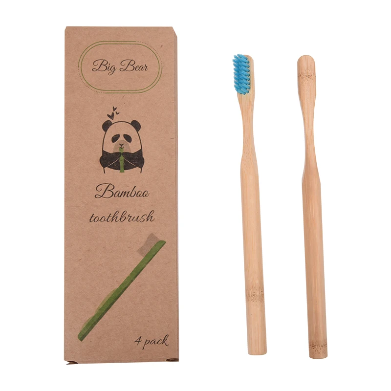 Biodegradable family travel Soft Bristles pack  bamboo charcoal toothbrush  pack of 2