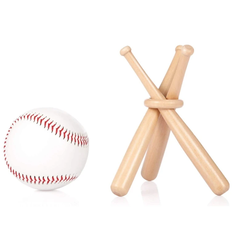 Wooden baseball bat mini stick circular stick stand logo desktop ornament