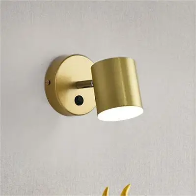 Zhongshan Wall Lamp Light Indoor Bedroom Wall Light Fixtures Gold Metal sconce with Switch Wall lights