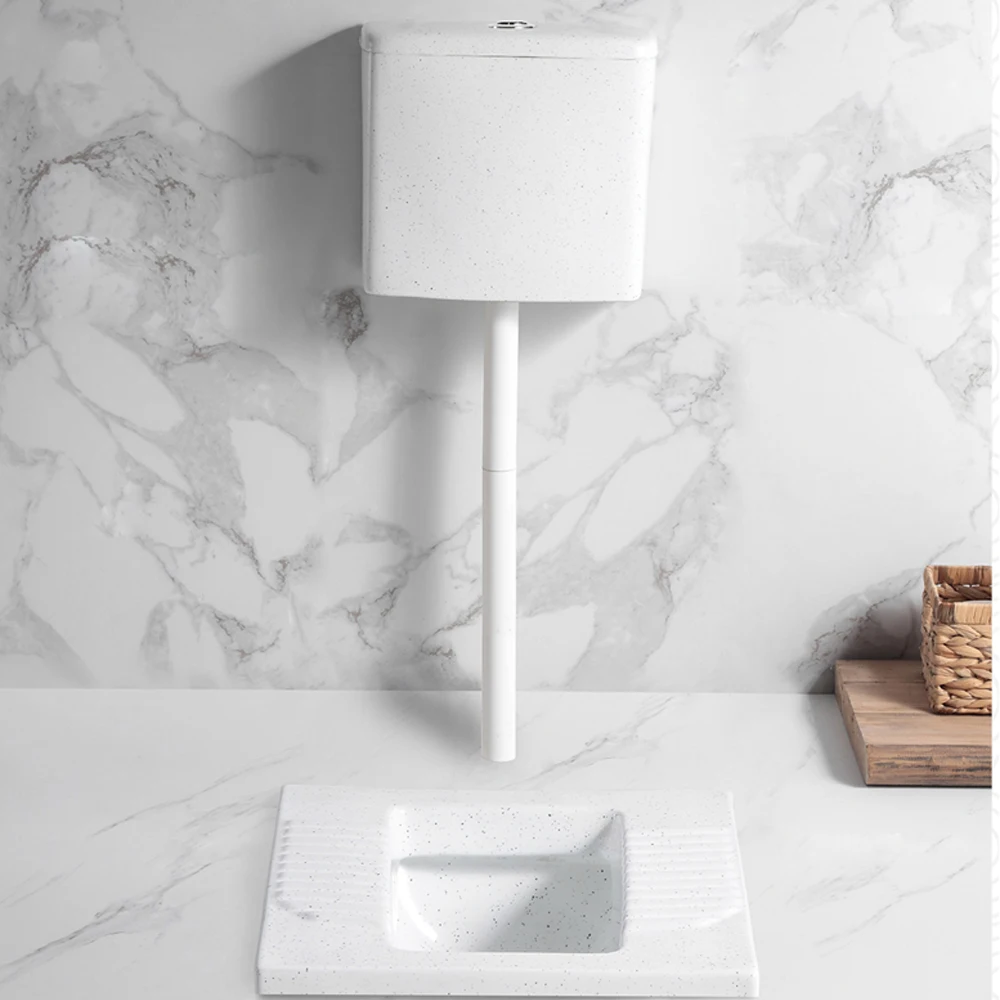 
New ceramic water tank toilet squatting stool white squatting pan 