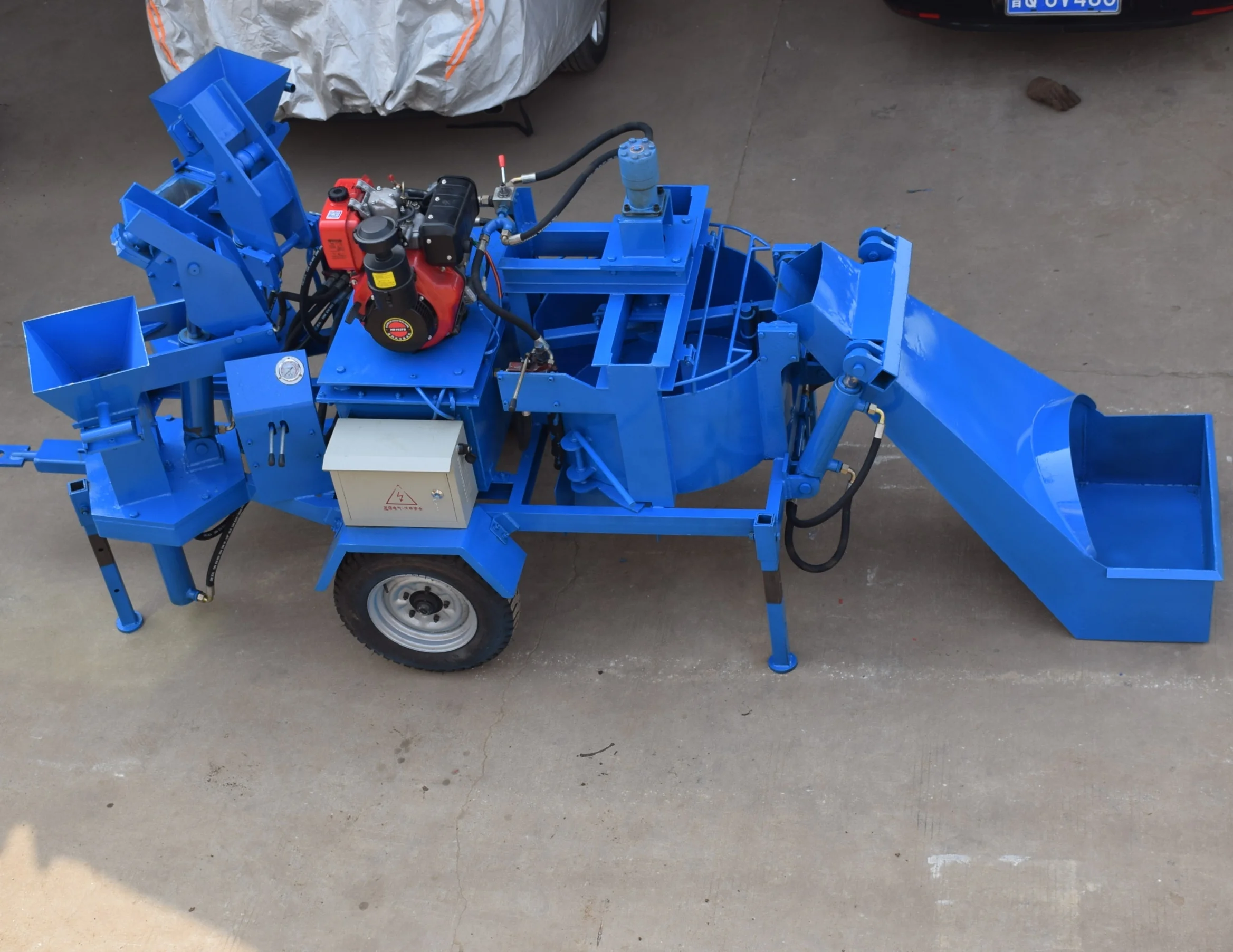 Long Service life M7MI Twin Low Cost Mud clay soil diesel hydraulic Brick Making Machine