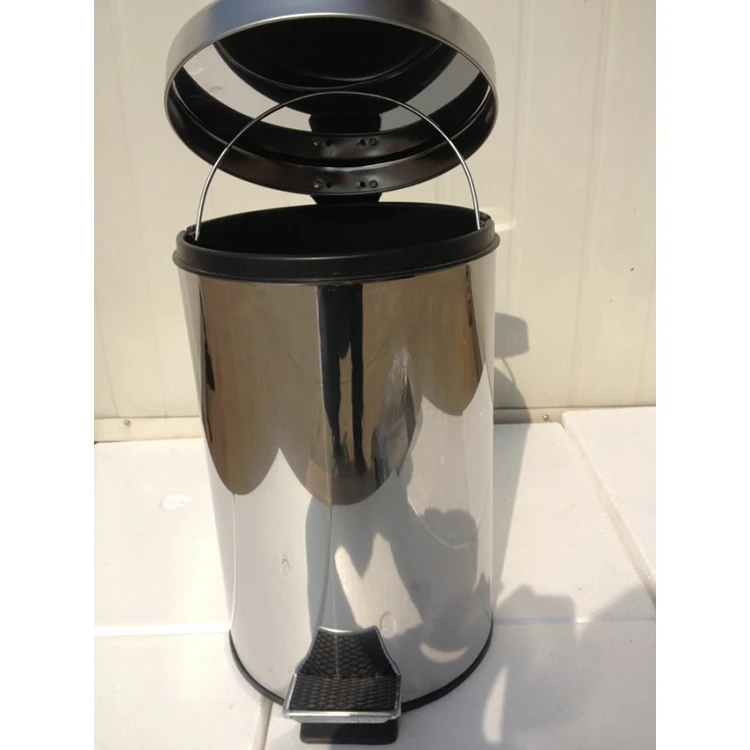 IMPA 174152 Bathroom Kitchen tread-plate stainless steel trash bin with plastic inner bucket 5L/12L/20L