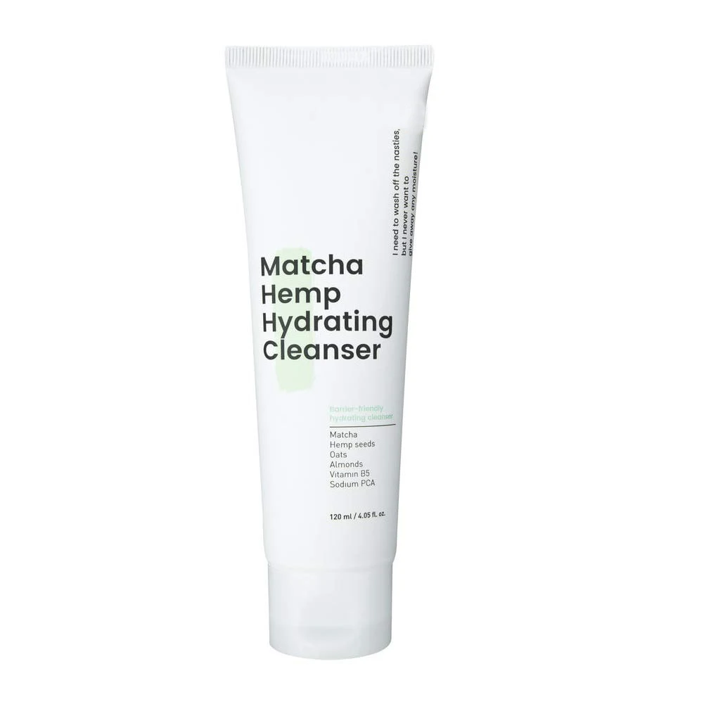 Private Label Matcha CBD Hemp Oil Hydrating Moisturizing Face Cleanser For Sensitive Skin