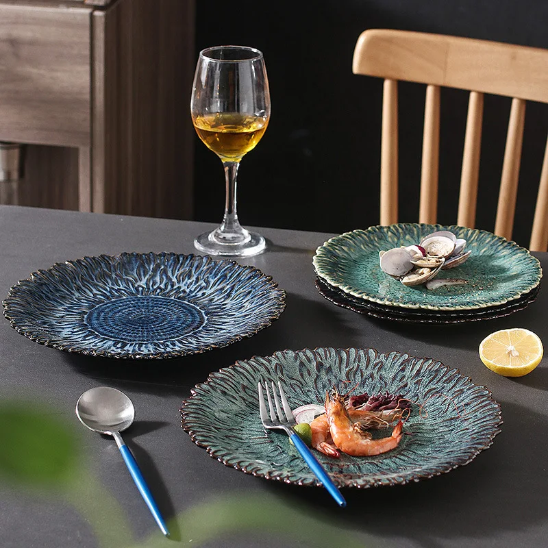 Оптовая продажа, дешевые круглые фарфоровые тарелки для обжига, плоские обеденные тарелки для ресторана, отеля, свадьбы, дома, керамическая посуда, тарелка