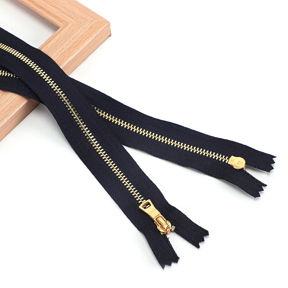 Производитель пришивной слайдер логотип молнии зубцы двор 5 # золотой роскошный Съемник пользовательская металлическая