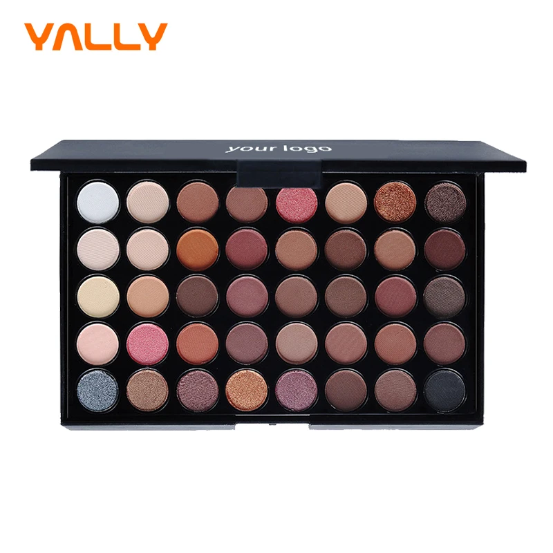 DHL Блестящий водонепроницаемый светящийся пользовательский Fedex OEM логотип новейшие 40 цветов Тени для век веганский Макияж Private Label палитра теней для век