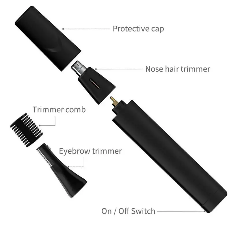 2 в 1 водонепроницаемый Электрический перезаряжаемый USB-триммер для бровей