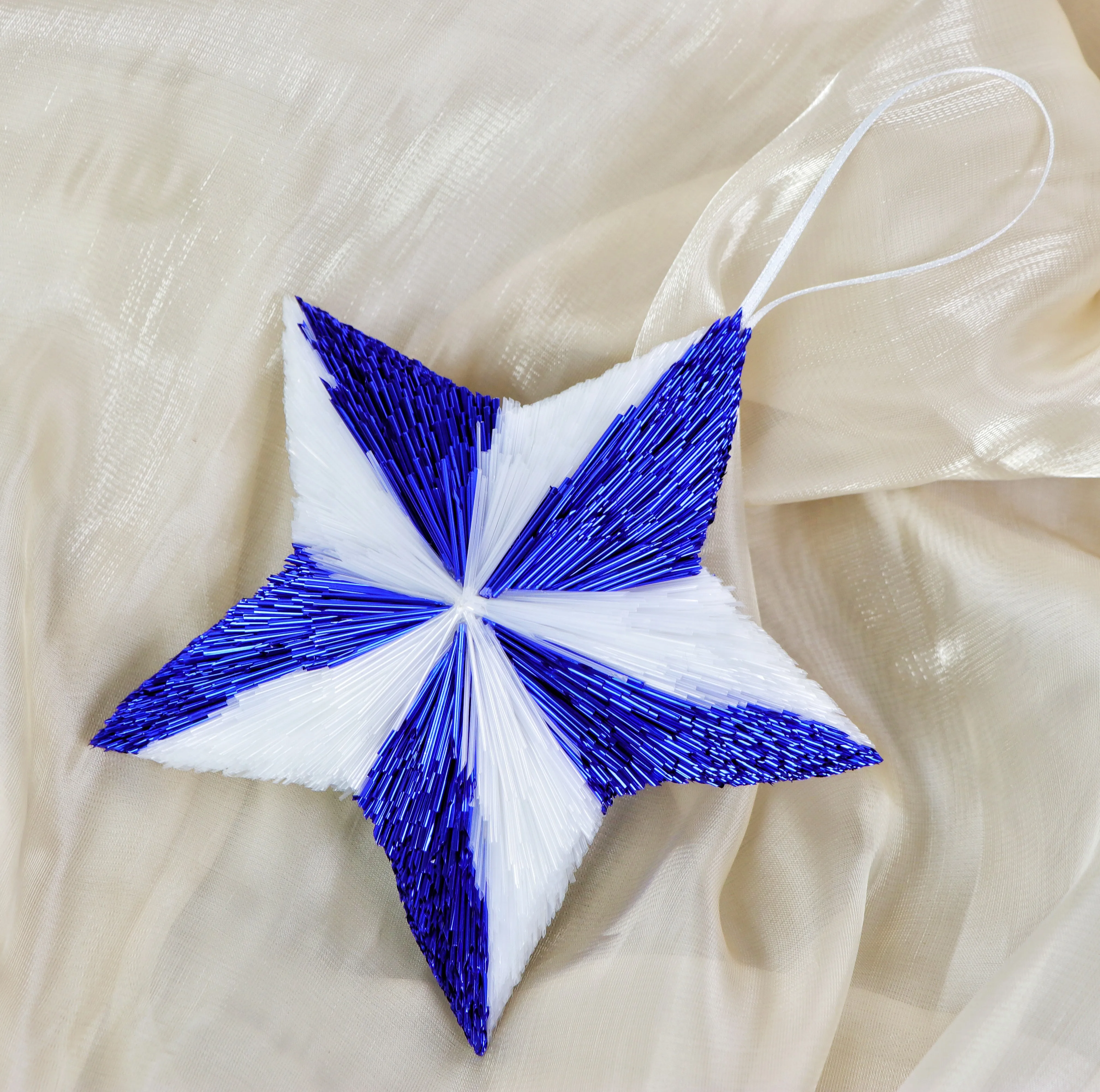 Environmentally friendly and harmless pentagram Christmas tree pendant made of PET material