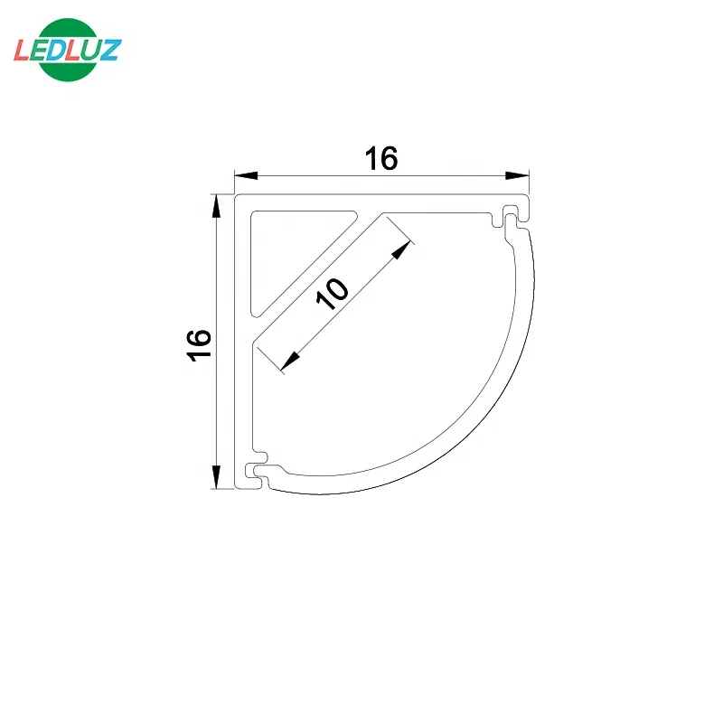 
corner mounted led strip profile for cabinet lighting 