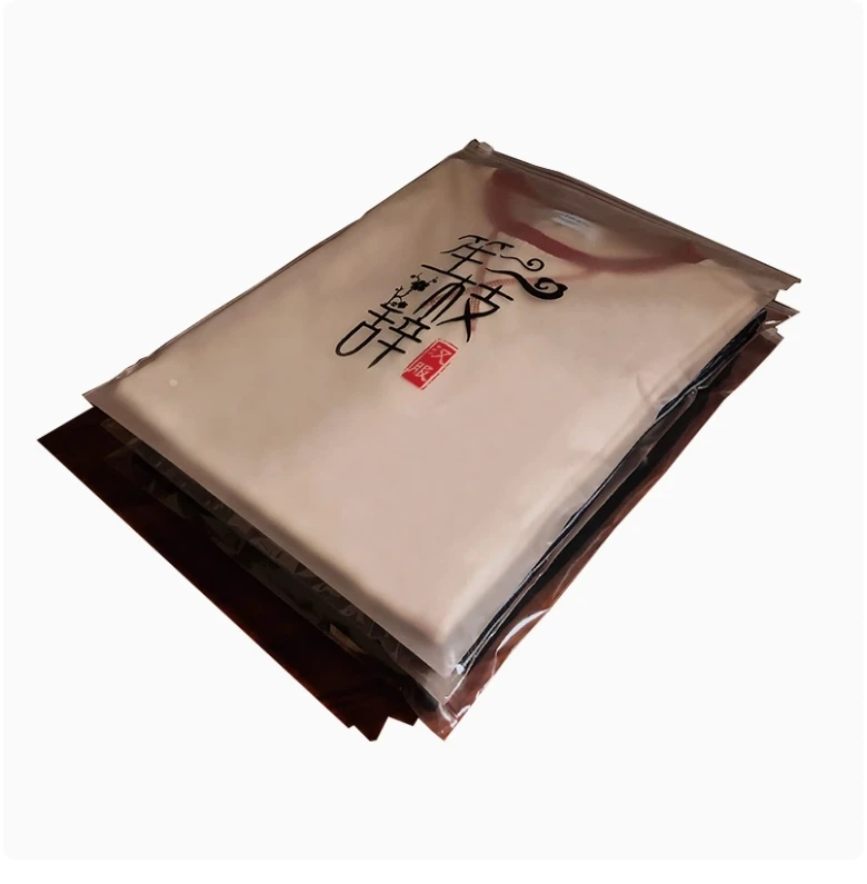 Hey! 100% Biodegradable Matte Frosted Transparent Custom Logo Printing Plastic Packaging Zip Lock Ziplock Zipper Bag