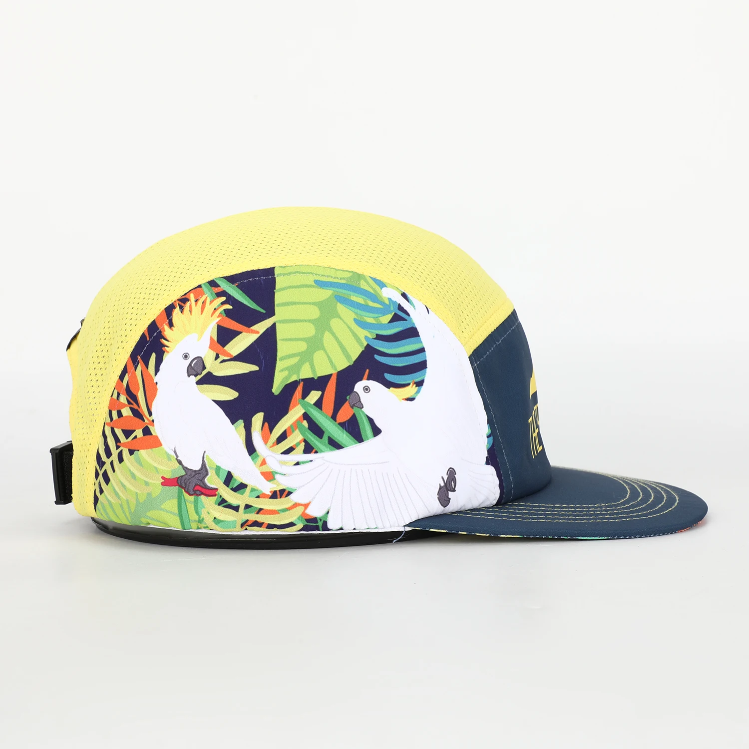 OEM Custom Design Rubber Printed Logo All Over Printing 5 Panel Camp Cap,Sports Running Camper Hat,Lightweight Camping Cap