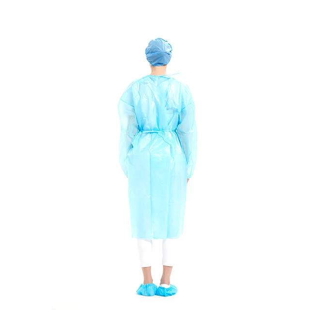 Isolation Non Woven Disposable Waterproof Gown with Long Sleeve