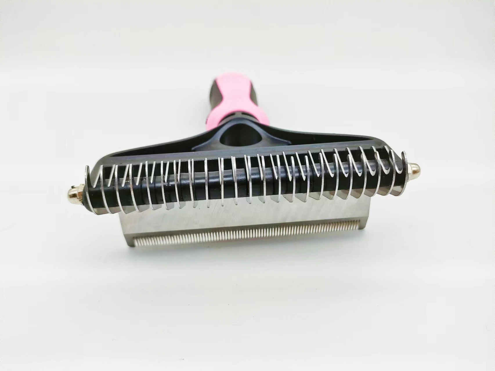 Wholesale Pet Hair Grooming Tool 2 Sided Dematting Shedding Undercoat Rake Brush Comb For Dogs And Cats