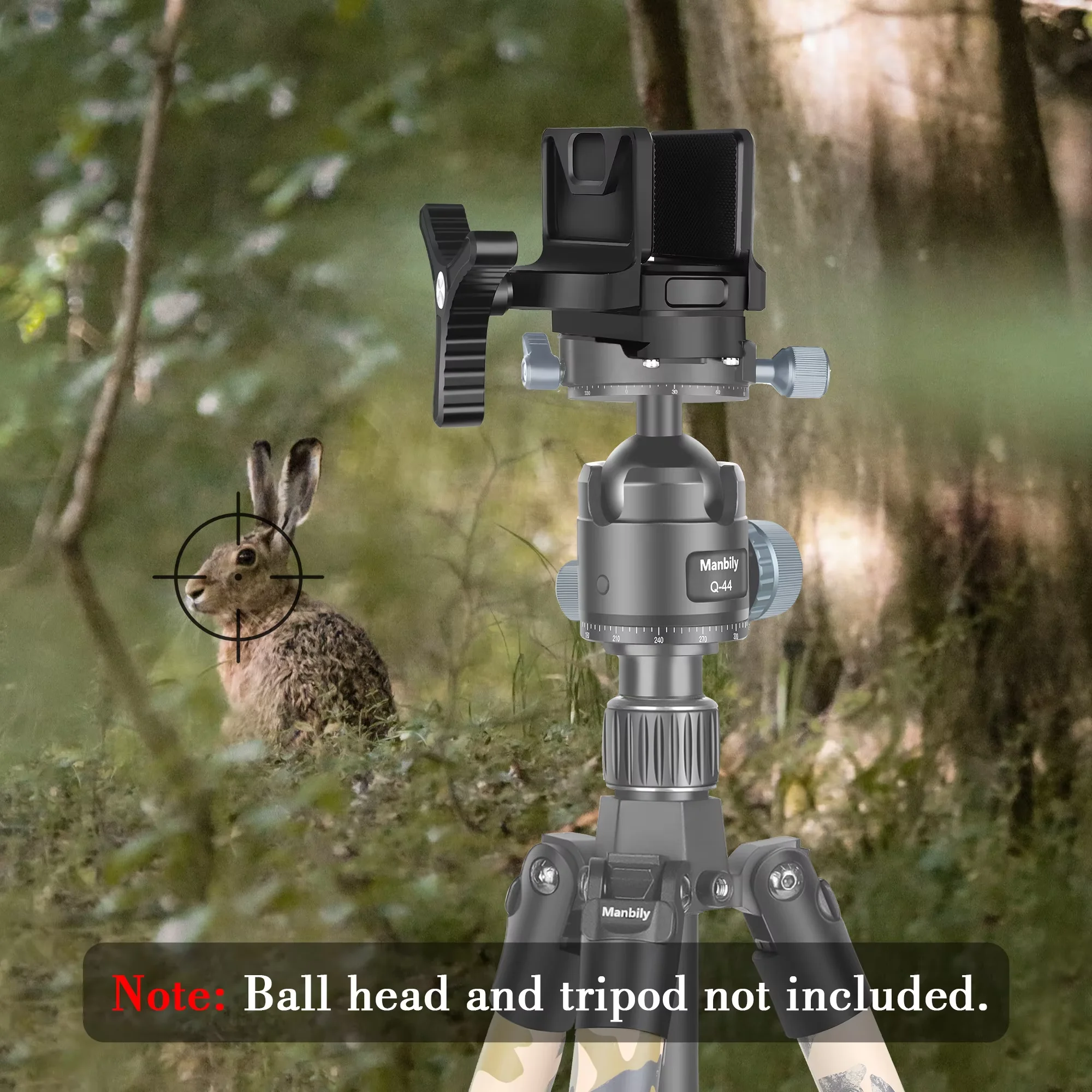 U-6 Shooting Rest Head Universal Clamp Lightweight Construction for Shooting Stick Monopod Tripod Stand Hunting Shooting