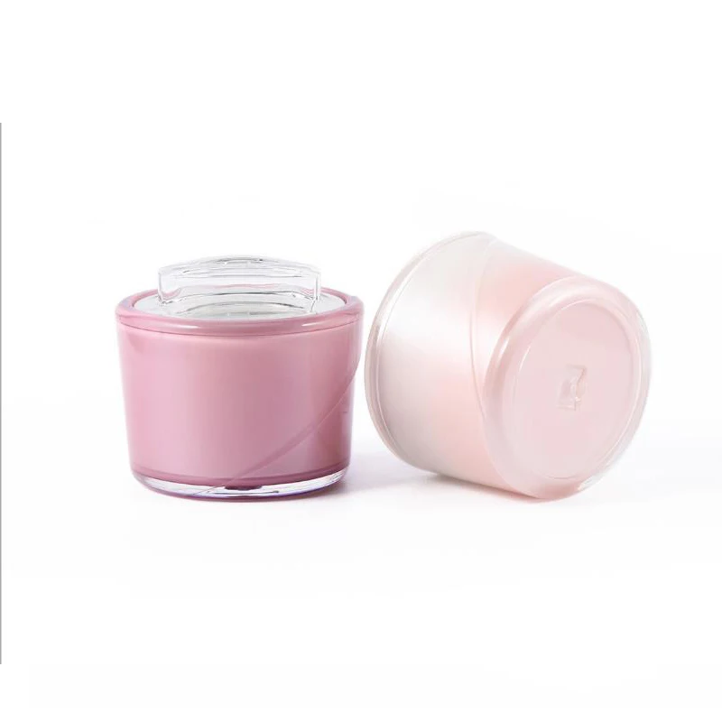 Korean style round luxury anti wrinkle acrylic jar 30g anti wrinkle Plastic round jar face cream cosmetic round jar