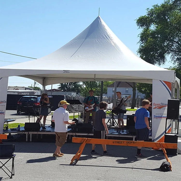 Factory Custom 5X5 6X6 3X3 Outdoor Party Tent Aluminum Frame Peaked Tent