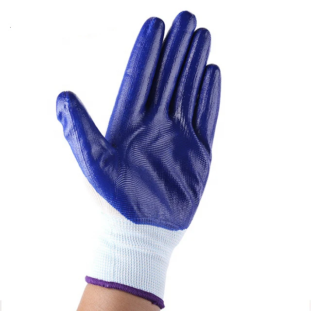  CE 4131 13 г безопасные строительные садовые перчатки анти-масляные черные нитриловые пальмовые