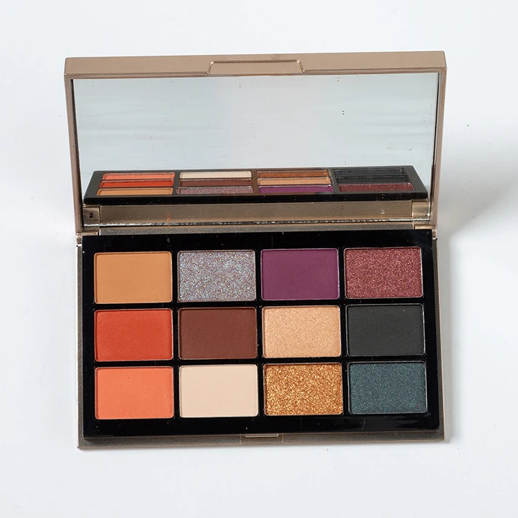 High Quality  Hot Sale High Pigment  Matte Shimmer Private Label 12 Colors Eyeshadow Palette