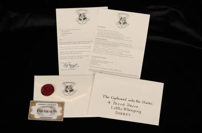 Harry Silver Charm Bracelet with Acceptance Letter Envelopes