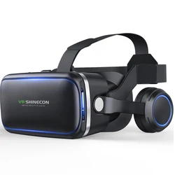 Горячая Распродажа модель VR-гарнитуры из АБС-пластика с наушниками для просмотра видео VR на 360 градусов смартфонов Android iOS