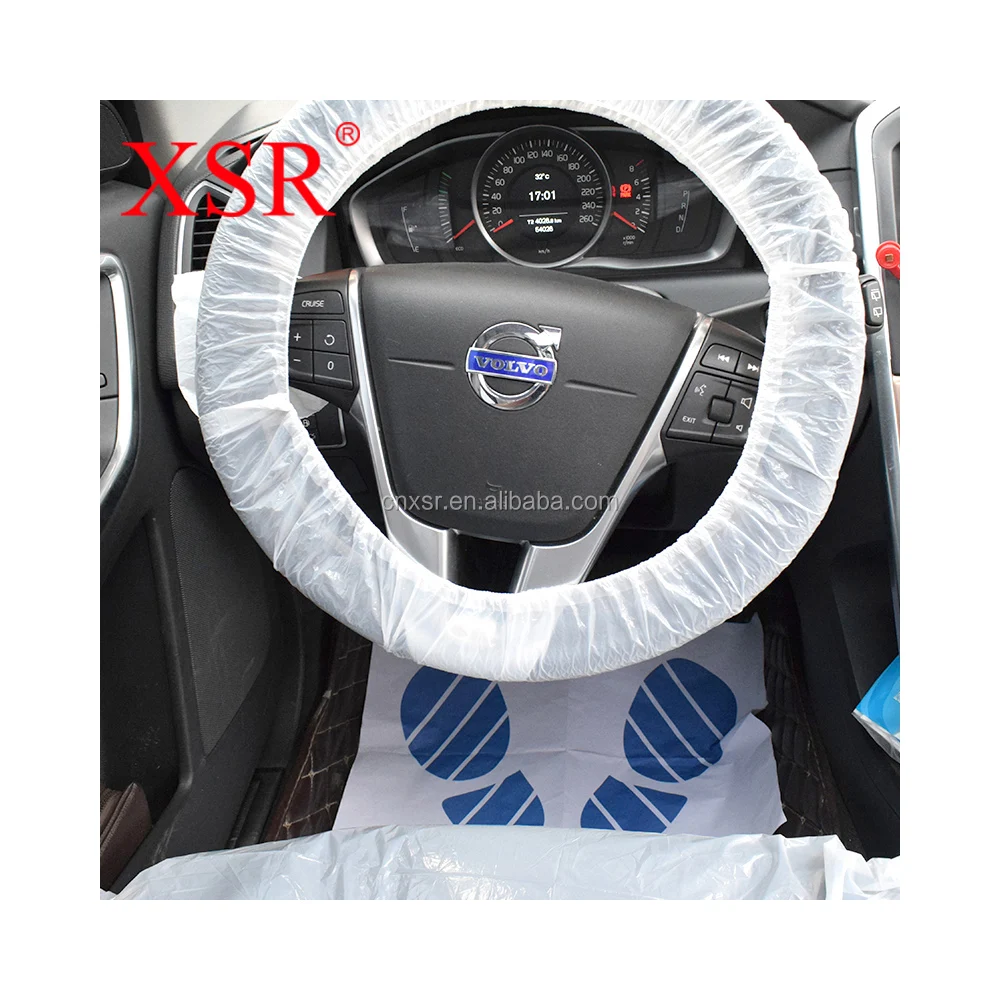 Pe Automotive Disposable car plastic seat cover Clean Set 5 In 1 Kit