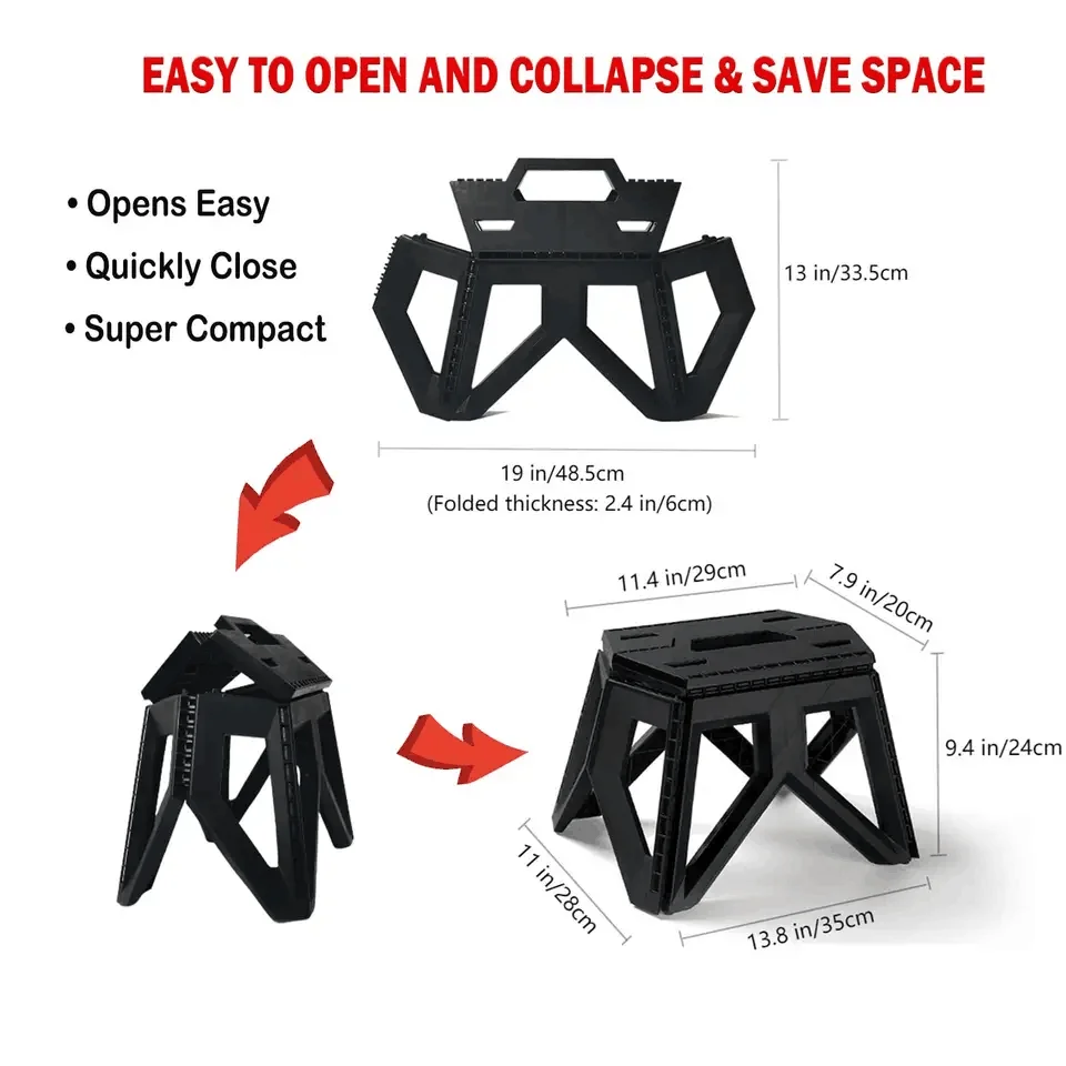 Feistel Plastic Folding and Non Slip Foldable Step Stool for Adults and kids kitchen step stool