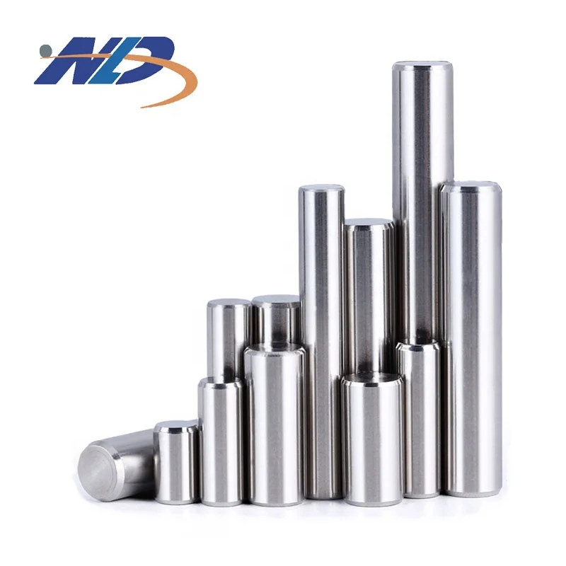 NLD Customized High Quality 304 420 Stainless Steel 7mm Spring Taper Zirconia Knurl Grooved Threaded Dowel Pin Zinc Alloy Carton
