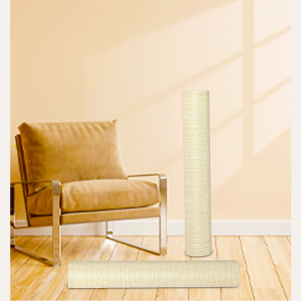 Factory direct Multi Size Cat Sisal Pillar Wooden Pet Cat Scratching Post Parts Wood Cat Scratching Post Replacement