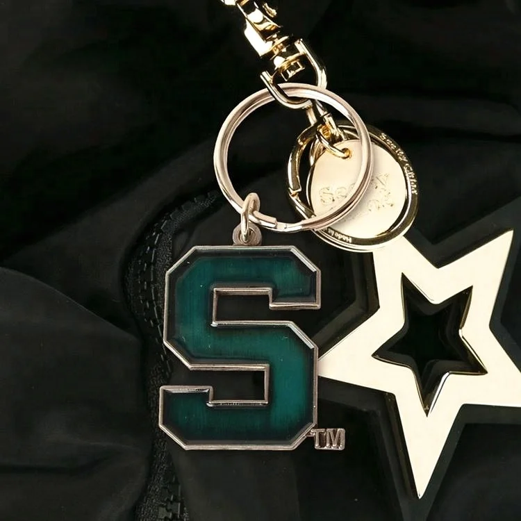 Key Chains Wholesale 3D Shape Letters Number Word Logo Custom Metal Keychains for Promotion and Gift