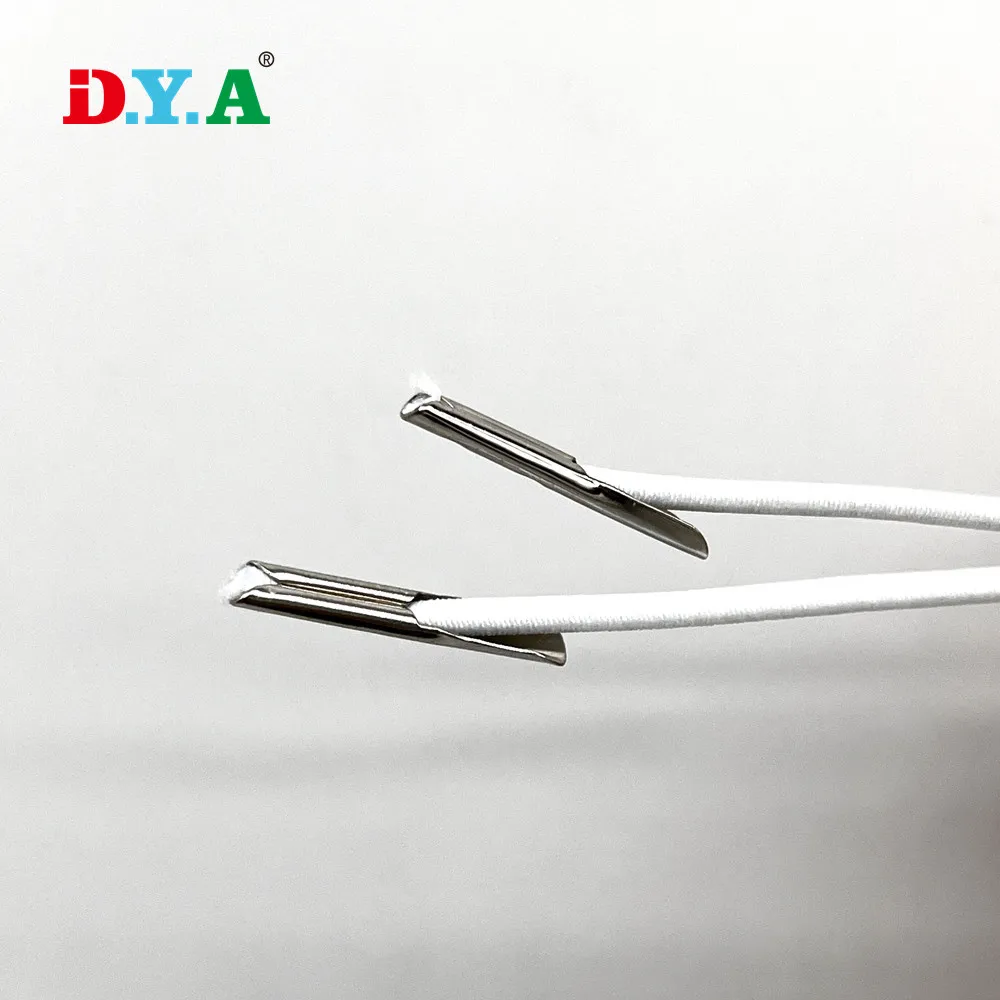 Customize White Barbed Elastic Cord  Strings With Metal Barbs for Notebooks