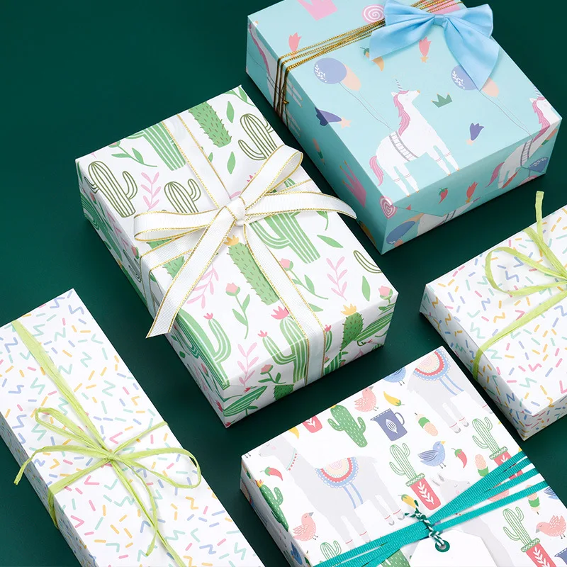 Custom New Boutique Christmas Birthday Gift Wrap Wrapping Paper Rolls