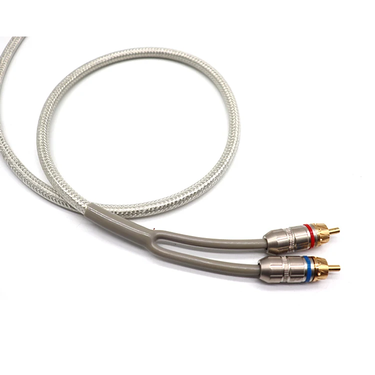 OEM/ODM high quality sub woofer amplifier pure copper wire 2m car audio RCA cable