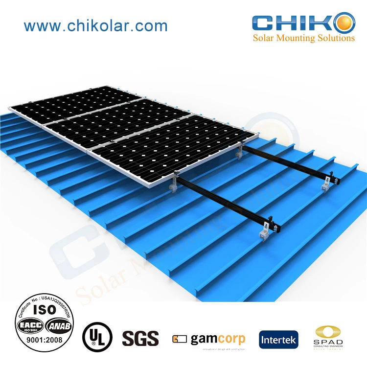 CHIKO solar roofing mounting parts clips for Standing seam steel rooftop
