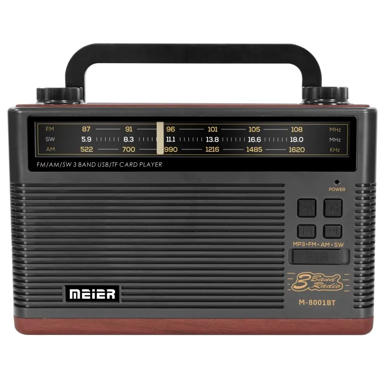 Лучшее портативное радио usb tf музыкальный плеер fm am sw 3 диапазонное радио с BT фонарик