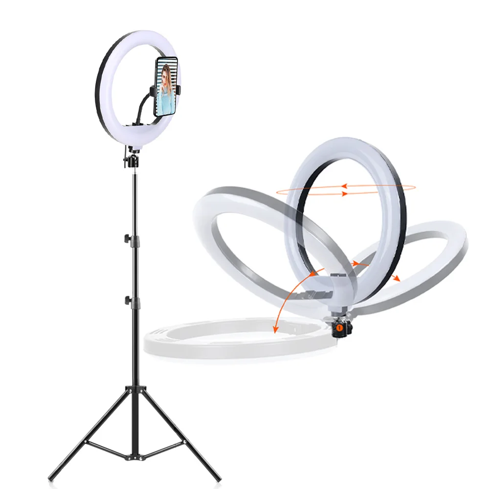12 inch Portable Clip Phone Circle Ring Fill Light Tripod Stand LED Selfie portable selfie ring light