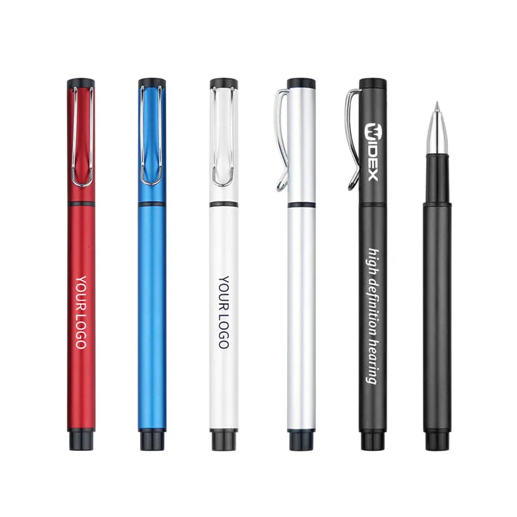 BKS Wholesale New Custom Logo Ball Point Gel Pens With Advertising Luxury High Quality Aluminum Metal Ballpoint Pen
