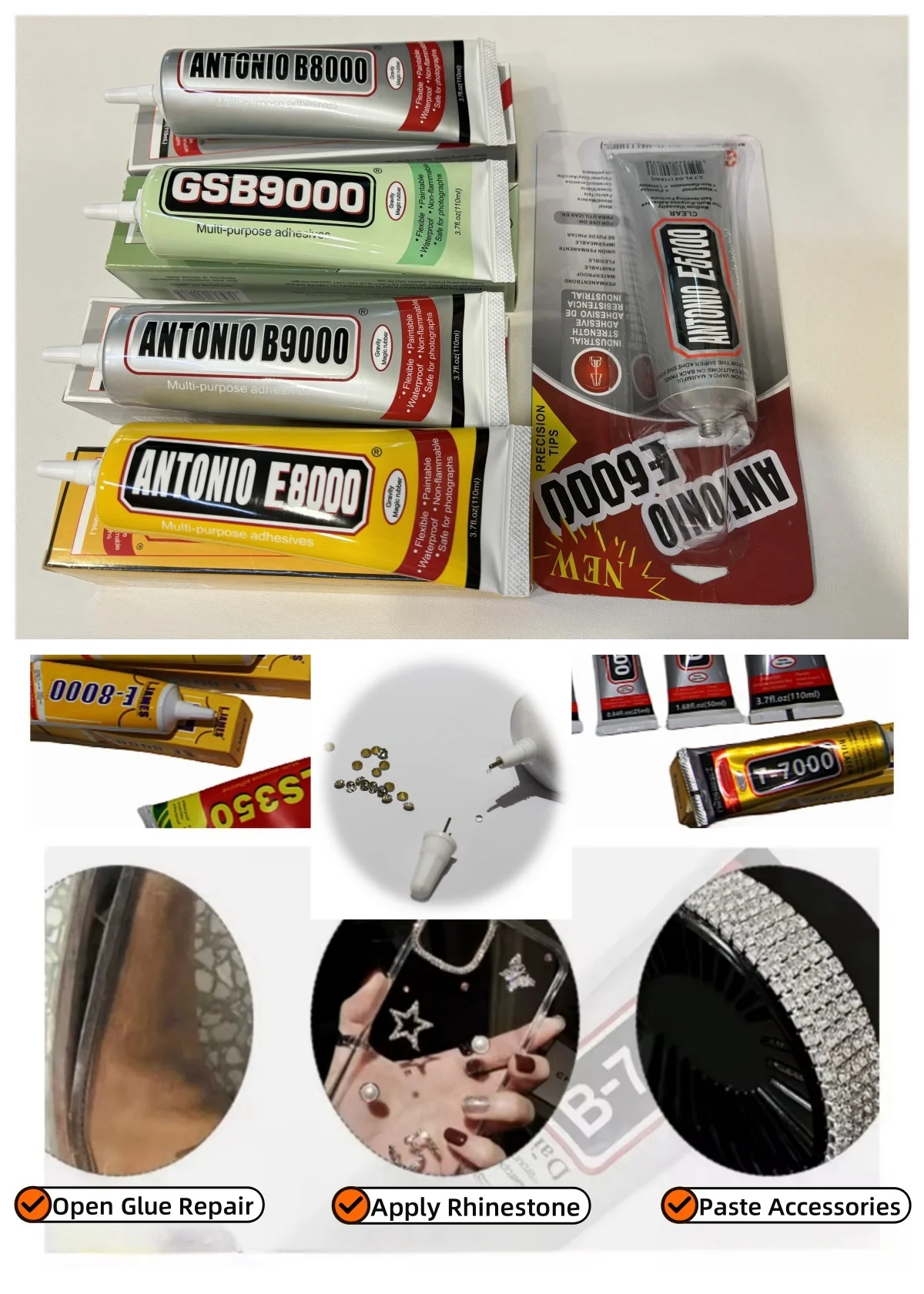 Оптовая продажа клей для страз E7000