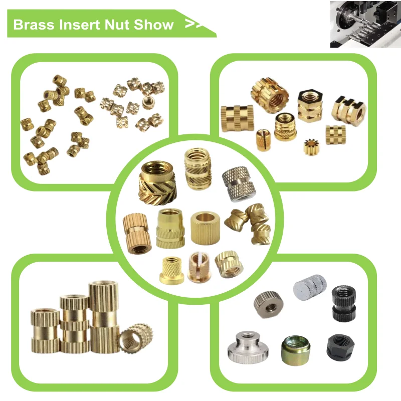 Wholesale Professional Manufacture CNC Brass Inserts Recessed Nuts with Gold Plating for Healthcare Application