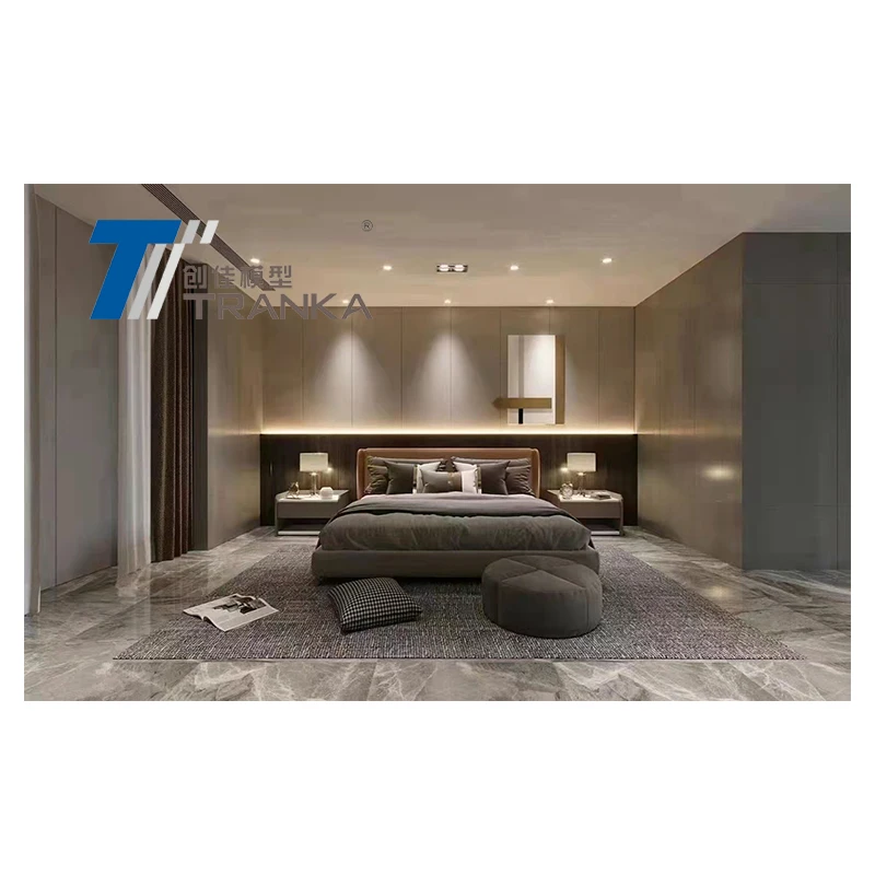 3D rendering interior design for modern villa prefab house