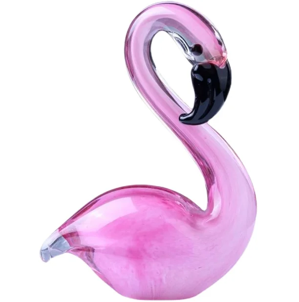 Flamingo Garden Statues Decorations Outdoor Murano Glass Flamingo Sculpture Decor Hand Made Glass animals