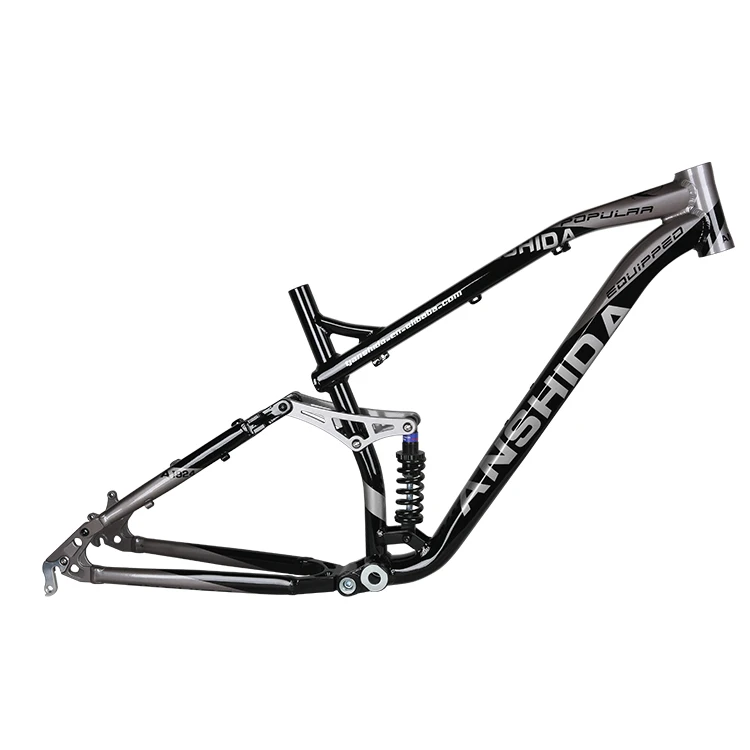 Customized 6061 Aluminum Alloy 26 inch Bicycle Frame OEM Full Suspension Bicycle Frame