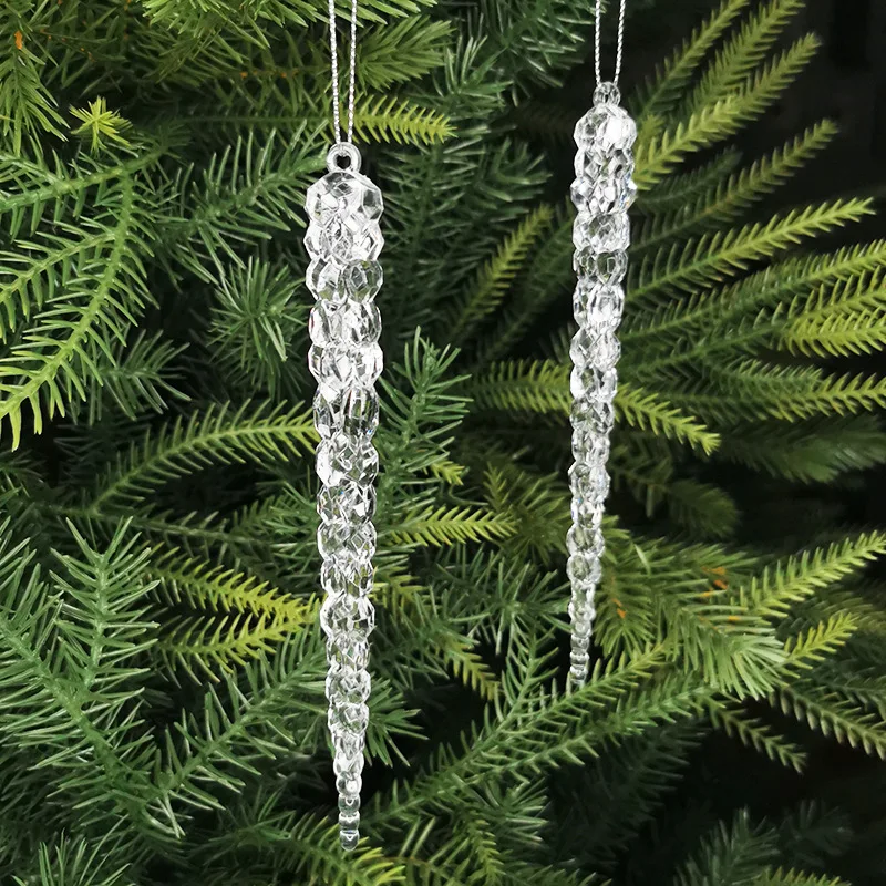 2407 zhikou manufacturers supply acrylic multi-section simulation ice bar pendant Christmas tree  wedding decorati