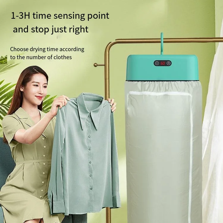 Convenient Small Home Dryer with Foldable Dryer Sterilization Drying Cover New LCD Display Electric Power Source Dryer Hook